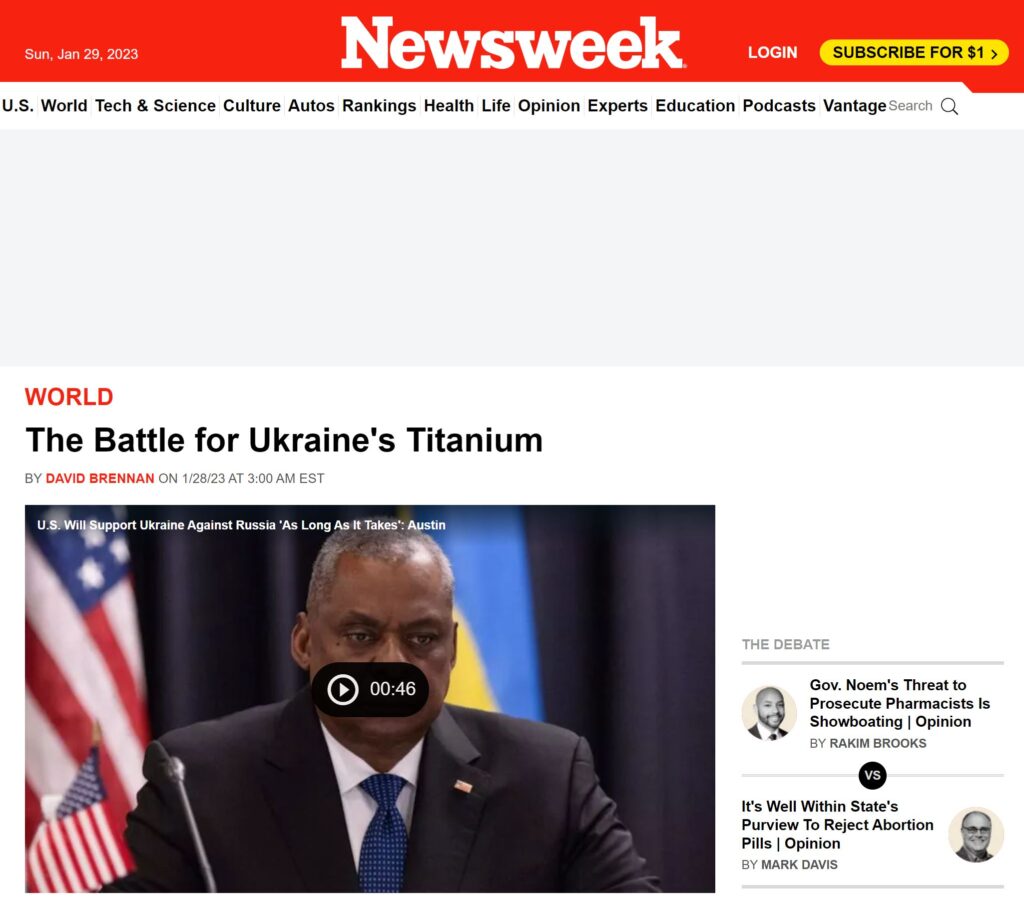 The Battle for Ukraine's Titanium