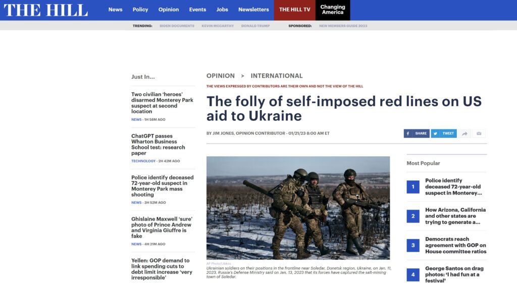 The folly of self-imposed red lines on US aid to Ukraine