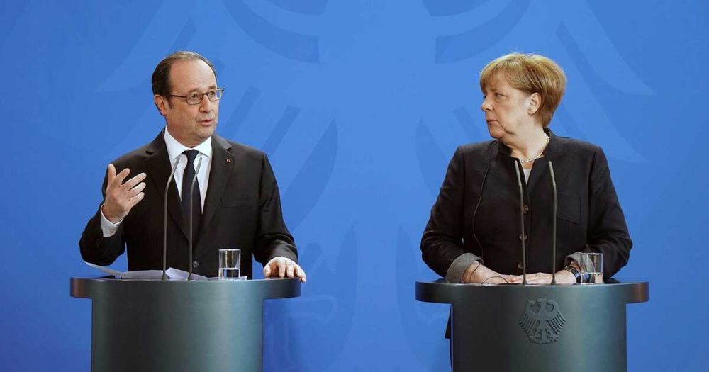 Бывший канцлер Германии Ангела Меркель и экс-президент Франции Франсуа Олланд